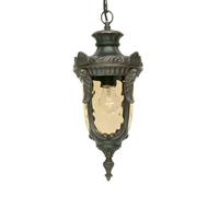 Elstead Philadelphia pendant light, bronze/amber, IP43