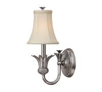 Plantation 1 Light Indoor Candle Wall Light Polished Antique Nickel E14 Netlighting Grey One Size