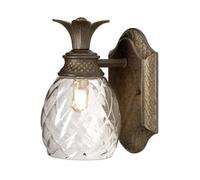 Elstead Lighting Plantation 1 Light Outdoor Dome Wall Light Pearl Bronze IP44, G