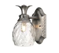 Elstead Plantation 1 Light Outdoor Dome Wall Light Polished Nickel Ip44, G9