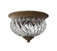 Elstead Plantation 2 Light Small Semi Flush Ceiling Light Pearl Bronze, E27