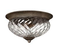Plantation 3 Light Large Semi Flush Ceiling Light Pearl Bronze E27 Netlighting Brown One Size