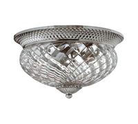 Elstead Plantation 3 Light Large Semi Flush Ceiling Light Polished Antique Nickel, E27
