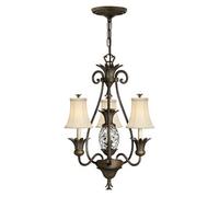 Elstead Plantation Multi Arm Chandelier 3 Light Pearl Bronze Finish, E14