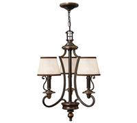 Plymouth Multi Arm Chandelier 3 Light Olde Bronze Finish, E14 - Olde Bronze