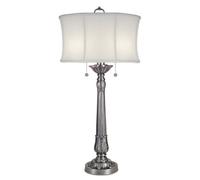 Luminosa Lighting Elstead Presidential 2 Light Table Lamp Pewter, E27