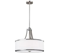Luminosa Lighting Elstead Prospect Park 4 Light Round Ceiling Pendant Satin Nickel, Chrome, E27