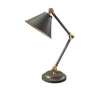 Elstead Provence Element 1 Light Table Lamp Grey, Aged Brass, E27