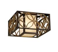 Elstead Remy 2 Light Flush Ceiling Light Gold, Bronze