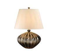 Elstead Rib Pumpkin 1 Light Table Lamp - Brown, Black Finish, E27