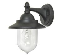 Garden Zone Sandown 1 Light Wall Lantern - Black, Black