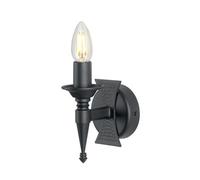 Luminosa Lighting Elstead Saxon 1 Light Indoor Candle Wall Light Black, E14
