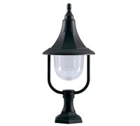 Elstead Shannon 1 Light Outdoor Coastal Pedestal Light Black Polycarbonate Ip44, E27