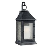 Elstead Shepherd 1 Light Outdoor Large Wall Lantern Light Weathered Zinc Ip44, E27