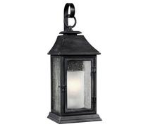 Elstead Shepherd 1 Light Outdoor Large Wall Lantern Light Weathered Zinc Ip44, E27