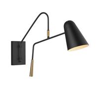 Elstead Simon 1 Light Wall Light, Midnight Black, E27