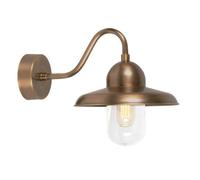 Elstead Somerton 1 Light Outdoor Fisherman Dome Wall Light Brass Ip44, E27