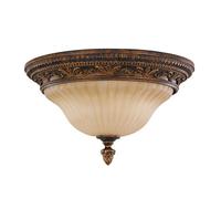 Sonoma Valley 2 Light Flush Mount Ceiling Light Aged Tortoise Shell E27 Netlighting Beige One Size