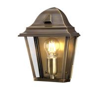 Elstead Lighting Elstead St James Single Light Solid Brass Outdoor Wall Lantern in Antique Brass