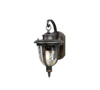 St Louis 1 Light Outdoor Small Wall Lantern Light Weathered Bronze IP44 E27 Netlighting Brown One Size