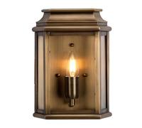 Elstead Lighting Elstead St Martins Single Light Solid Brass Outdoor Wall Lantern in Antique Brass Finish