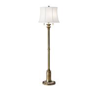 Luminosa Lighting Elstead Stateroom 2 Light Floor Lamp Brass, E27