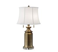 Elstead Stateroom 2 Light Table Lamp Brass, E27