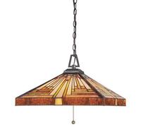 Elstead Stephen - 3 Light Tiffany Ceiling Pendant Vintage Bronze, E27