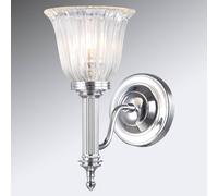 Elstead Striking moisture-proof wall light Carroll chrome