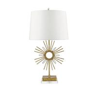 Luminosa Lighting Luminosa Sun King 1 Light Table Lamp Gold, E27