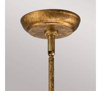 Elstead Sun King pendant light, gold-coloured foil finish
