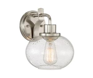 Elstead Trilogy 1 Light Wall Light, Brushed Nickel, E27