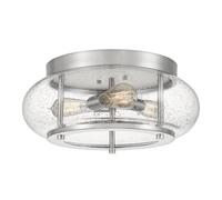 Elstead Trilogy 3 Light Flush Mount, Brushed Nickel, E27