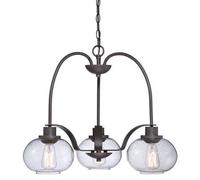 Trilogy Multi Arm Chandelier 3 Light Old Bronze Finish E27 Netlighting Brown One Size
