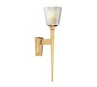 Luminosa Lighting Elstead Verity 1 Light Wall Light Polished Gold Glass Shade, G9