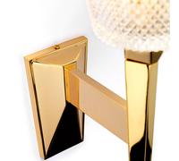 Elstead Verity LED wall light, IP44, polished gold