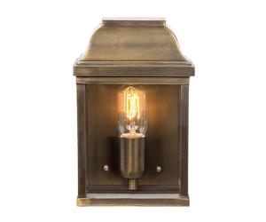 Elstead Victoria Half Lantern Outdoor Wall Light - Brass