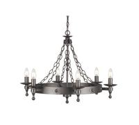 Warwick 6 Light Chandelier Graphite Black Finish E14 Netlighting Black One Size