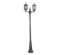 Elstead Wexford 2 Light Outdoor Lamp Post Black Silver Ip43, E27