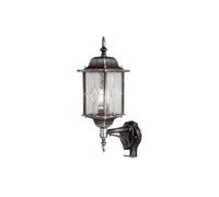 Elstead Wexford outdoor wall light, sensor, black/silver