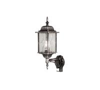 Elstead Wexford outdoor wall light, sensor, black/silver, IP44