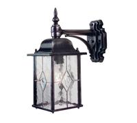 Elstead Wexford WX2 outdoor wall light, black/clear, glass/metal