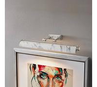 Elstead Winchfield wall light, width 70 cm, white marbled/nickel