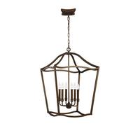 Elstead Yarmouth 6 Light Pendant, Painted Aged Brass