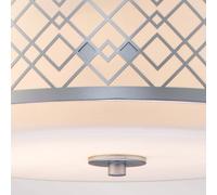 Luminosa Lighting Luminosa Ziggy 2 Light Cylindrical Pendant Ceiling Light, Lacquered Silver