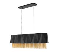 Zuma 6 Light Pendant Satin Black Gold E27 Netlighting Gold One Size