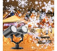 Elsture - Snowflake Projector Lights Outdoor, Dynamic Christmas Projector, Snow Projector, Outdoor Holiday Decoration