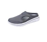 Elsvia Men's Comfort Breathable Support Sports Sandals, Mens Sport Sandals Orthopedic, Breathable Mesh Outdoor Hiking Shoes (Dark Gray,9)