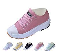 Elsvia Orthopedic Canvas Hike Platforms Sneakers, Elsvia Orthopedic Canvas Hike Platform Sneakers Shoes for Women (Pink,11)