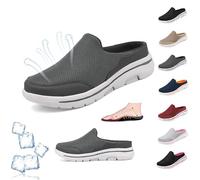 Elsvia Orthopedic Shoes for Men, Mens Comfort Breathable Support Sports Sandals, Outdoor Casual Non Slip Orthopedic Sneakers Walking Slip On Shoes (Color : Dark gray, Size : 44 EU)